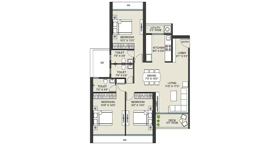 Palm Beach Navi Mumbai Floor Plans